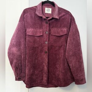 Grand Beach Club Maroon Corduroy Button Shirt / Jacket